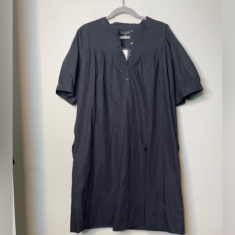 NWT J.Crew Short-sleeve mini shirtdress in cotton poplin, various sizes, BP882